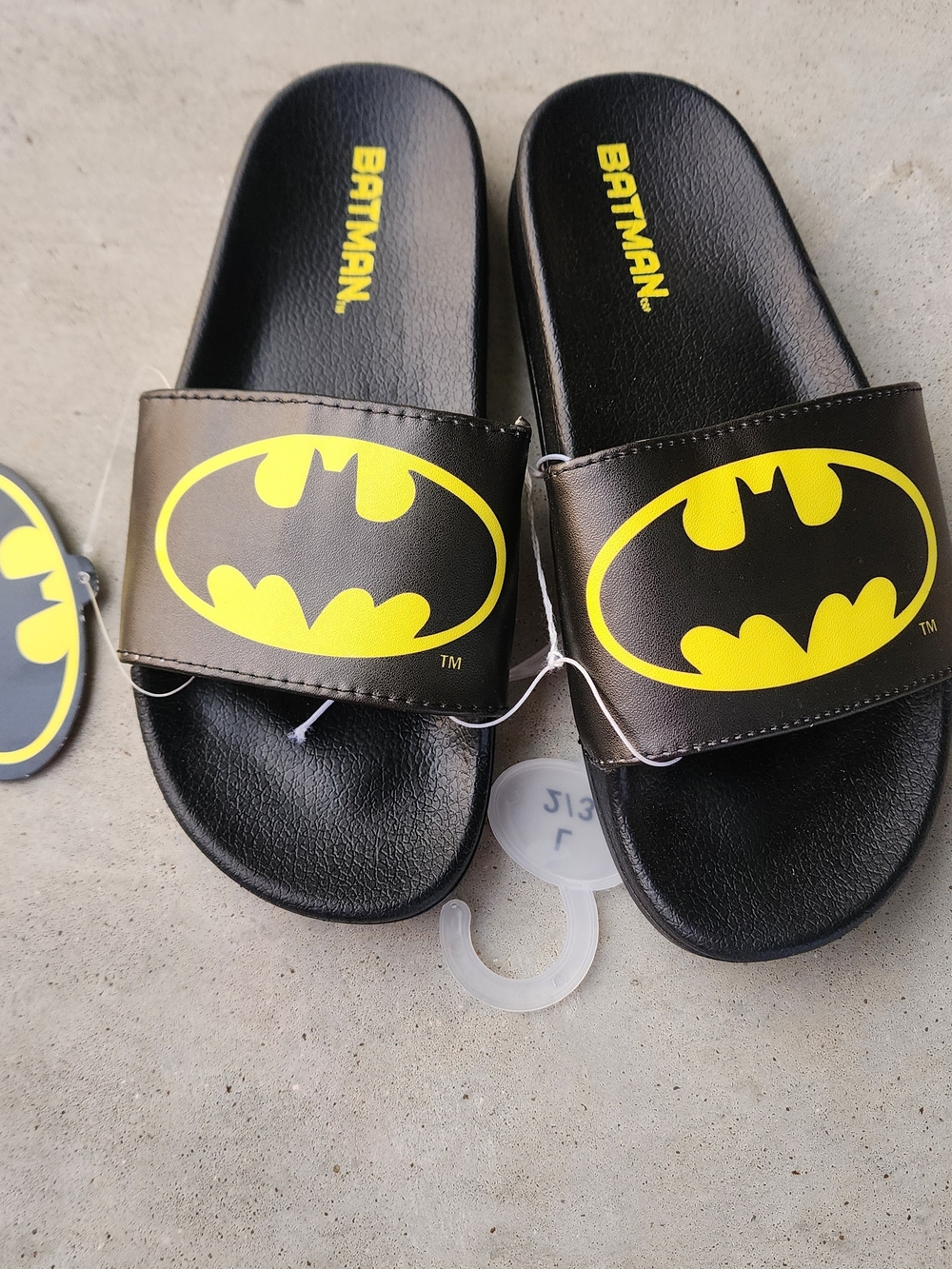 Batman Black and Yellow Kids Slide Sandals